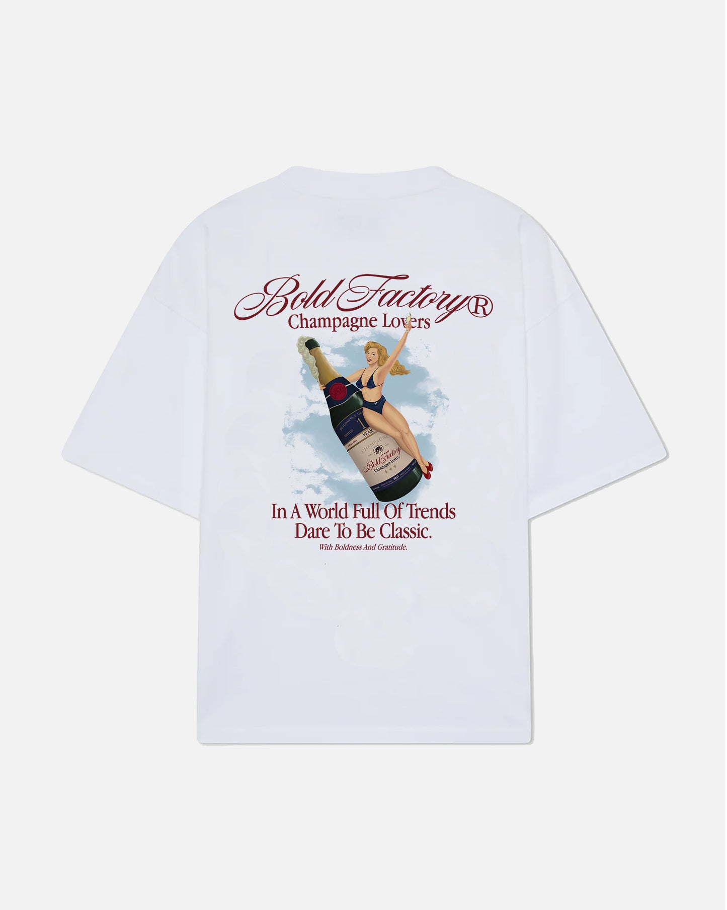 CHAMPAGNE LOVERS TEE WHITE
