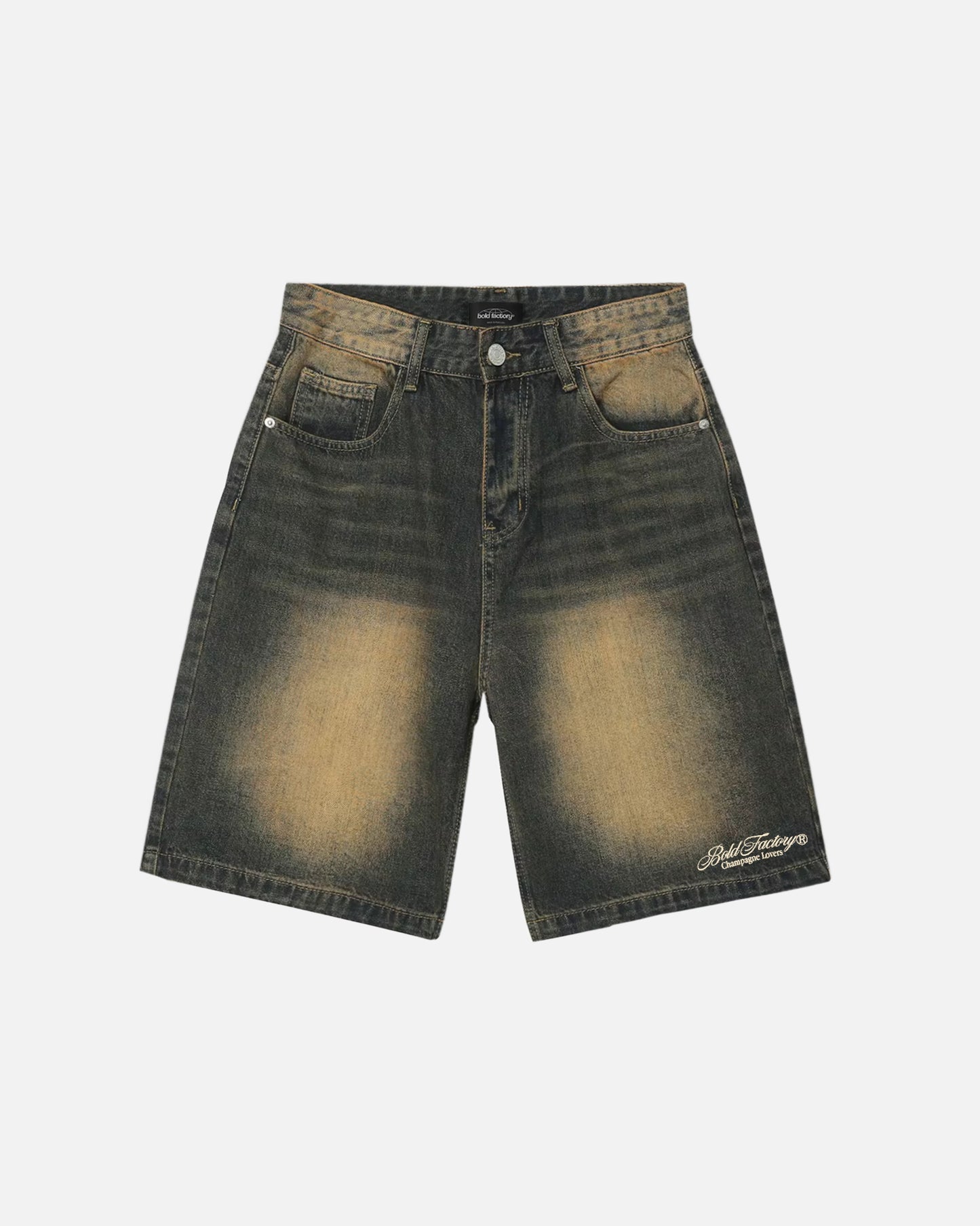 DENIM BAGGY SHORTS SAND WASH
