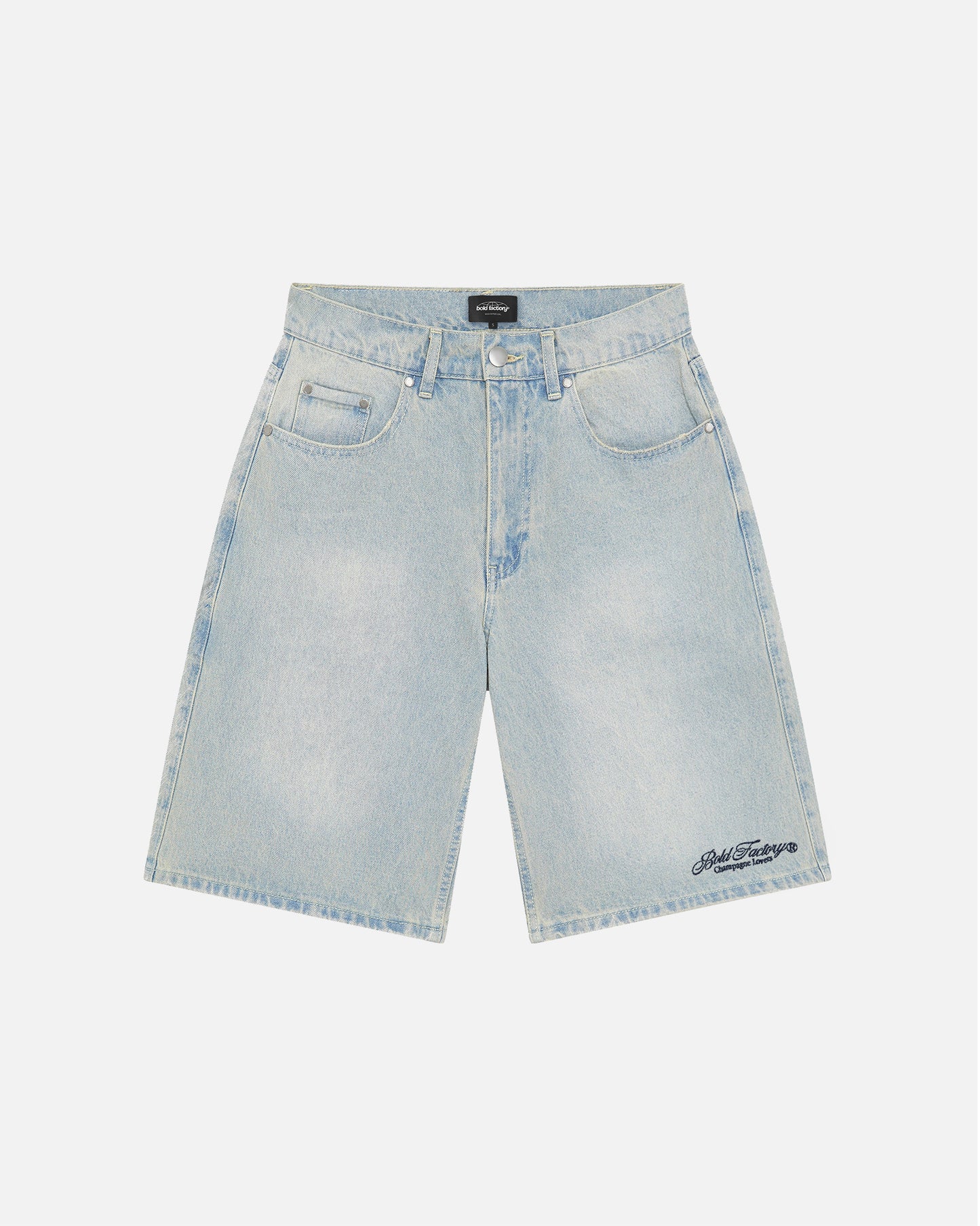 DENIM BAGGY SHORTS BLUE